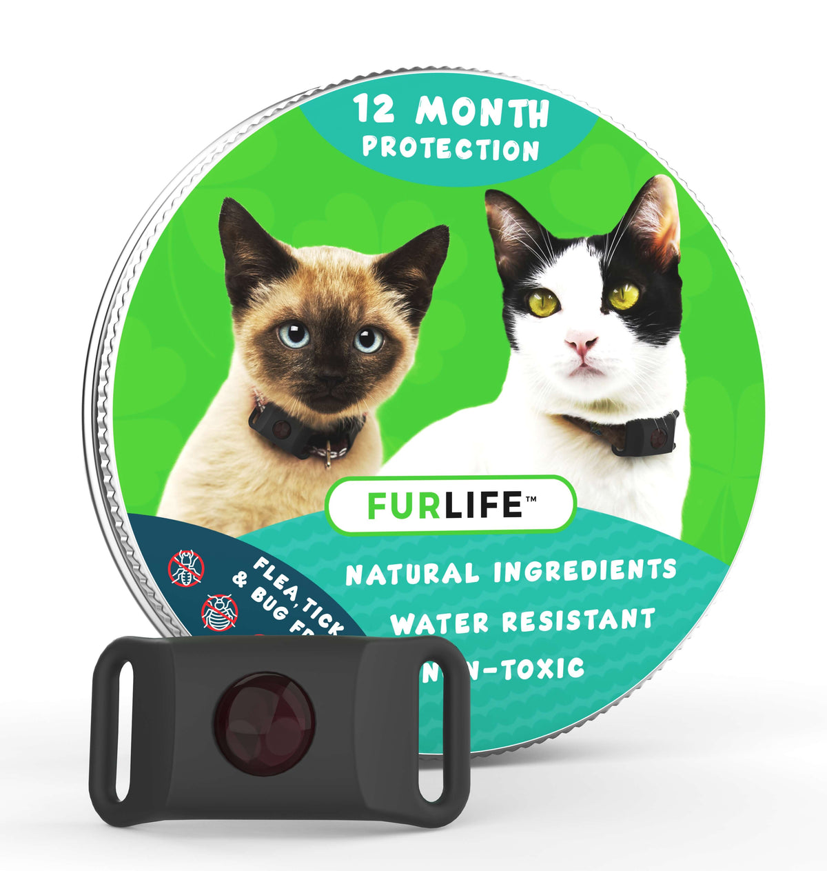 FurLife™ - 12 Months All Natural Flea and Tick Tags for Cats